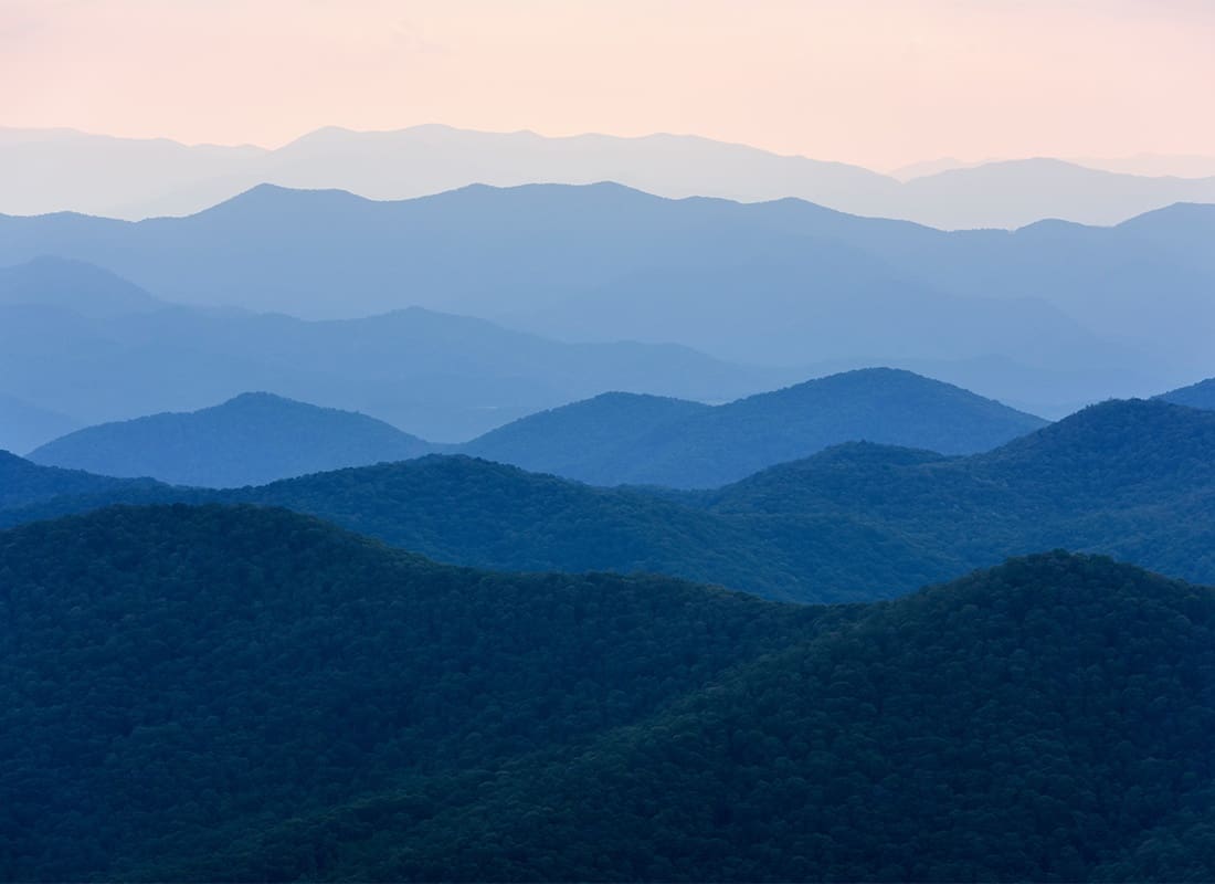Service Center - View of Smoky Mountains From Blue Ridge Parkway